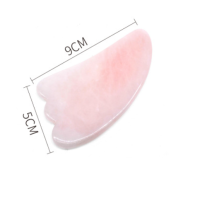 Gua Sha driehoek 5 x 9 cm rozenkwarts